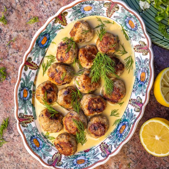 Greek Meatballs with Avgolemono - Recipe photo by primalwellnesscoach