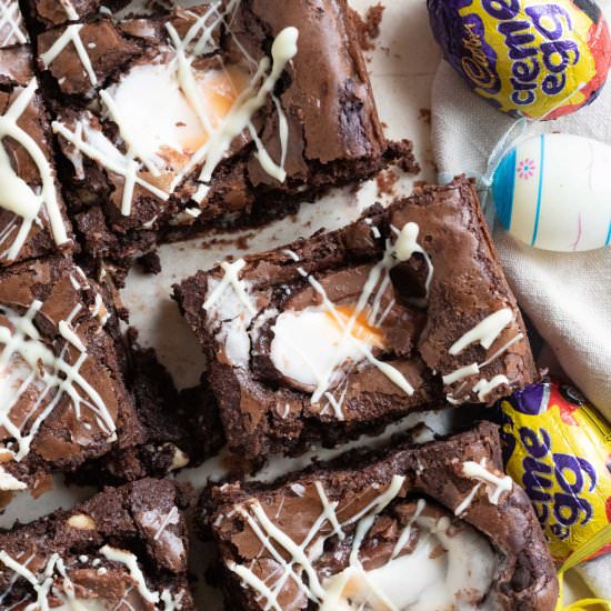 Creme Egg Brownies - Recipe photo by effortlessfoodie