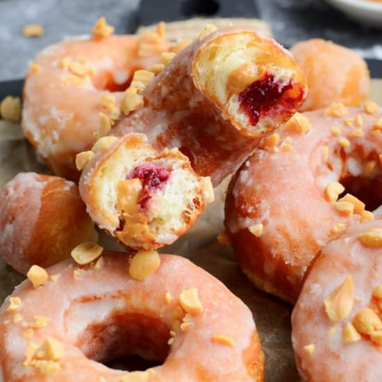 Peanut Butter & Jelly Donuts - Recipe photo by amandascookin