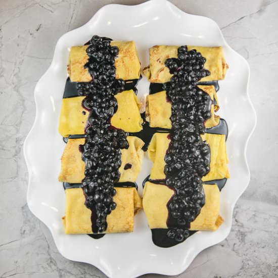 Blueberry Blintzes - Recipe photo by bunsenburnerbakery