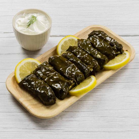 Dolmadakia Stuffed Vine Leaves with - Recipe photo by fooodlove