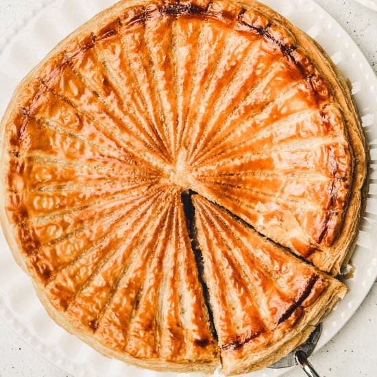Chocolate pear galette des rois - Recipe photo by Sweetly Cakes