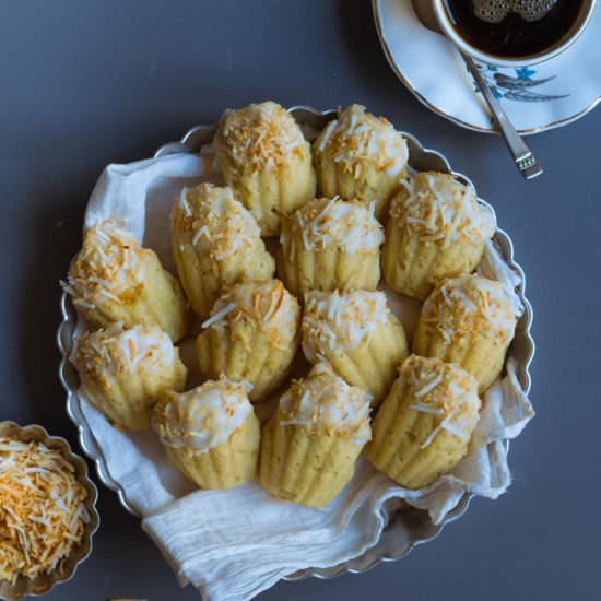 Coconut Ginger Madeleines (Vegan) - Recipe photo by Tashasartisanfoods