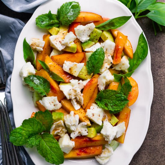 Peach Mozzarella Salad - Recipe photo by Tashasartisanfoods