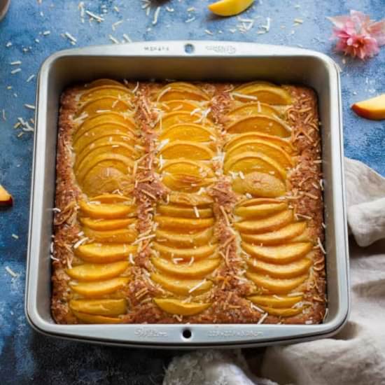 Eggless Coconut Peach Cake - Recipe photo by Tashasartisanfoods