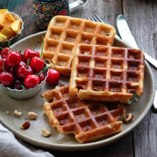Easy Sourdough Waffles - Recipe photo by Tashasartisanfoods