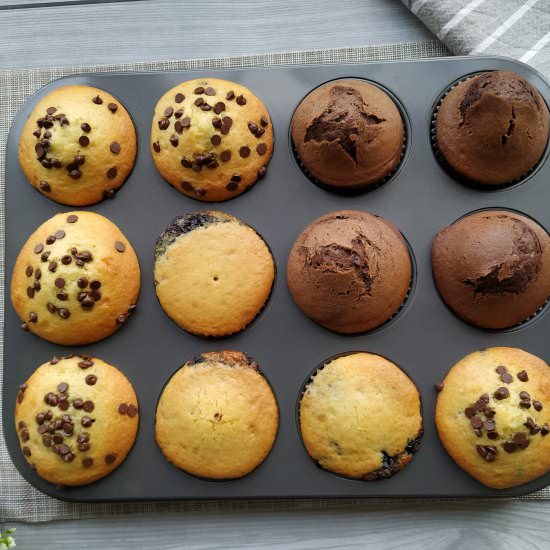 One dough Muffin with 3 Flavors - Recipe photo by Filipino and Italian kitchen