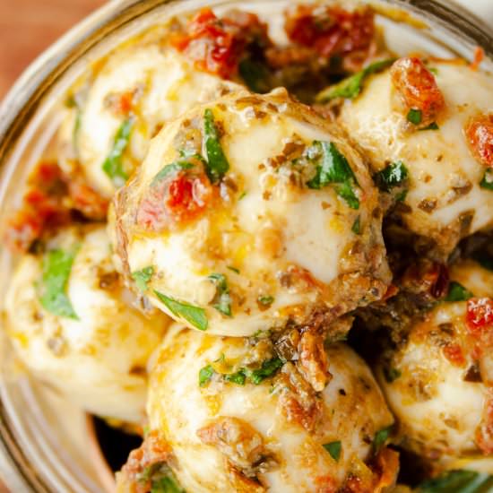 Marinated Mozzarella Balls - Recipe photo by thedarlingapron