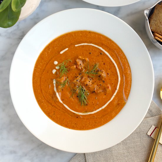 Lobster Mushroom Bisque - Recipe photo by twoofakindcooks