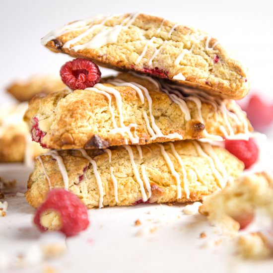 Raspberry White Chocolate Scones - Recipe photo by Chopnotch
