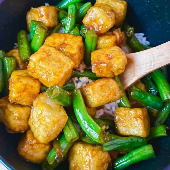 Tofu and Green Bean Stir Fry - Recipe photo by toasttohome
