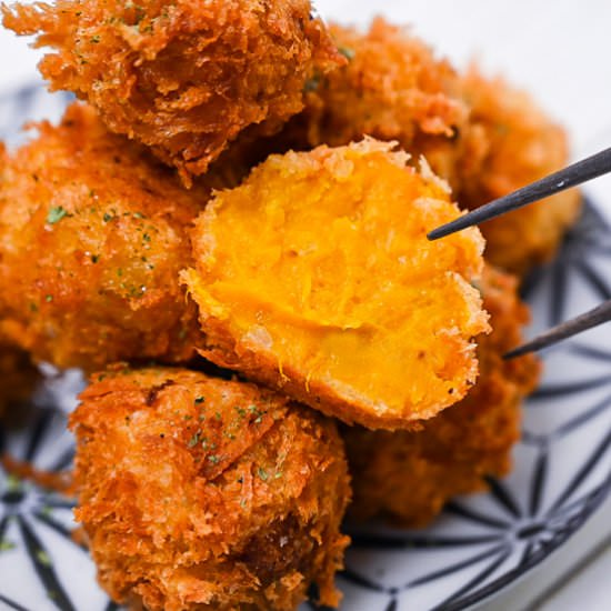 Japanese Kabocha Korokke Croquette - Recipe photo by Sudachi Recipes