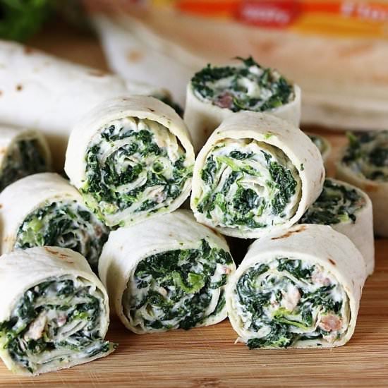 Bacon-Ranch Spinach Roll-Ups - Recipe photo by thekitchenismyplayground