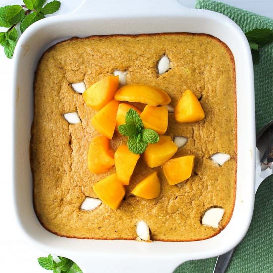 Peach Protein Baked Oats - Recipe photo by AmeesSavoryDish
