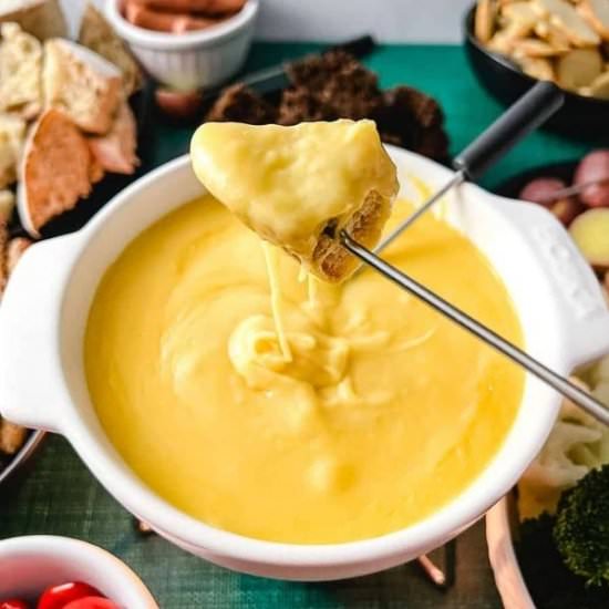 Easy Beer Cheese Fondue at Home - Recipe photo by Craftingafamily