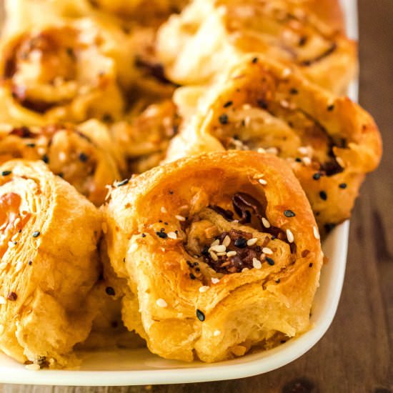 French Dip Roast Beef Pinwheels - Recipe photo by dishnthekitchen