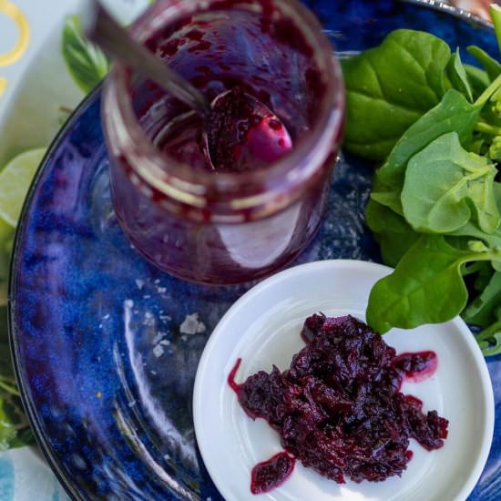 Beetroot Relish - Recipe photo by modernveganguide