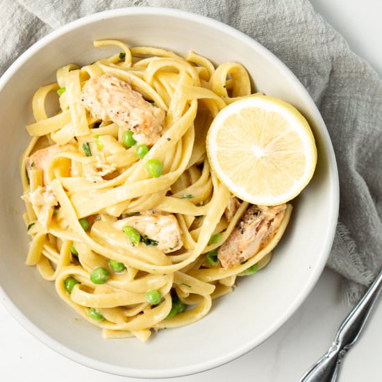 Creamy Salmon Tagliatelle - Recipe photo by eightforestlane