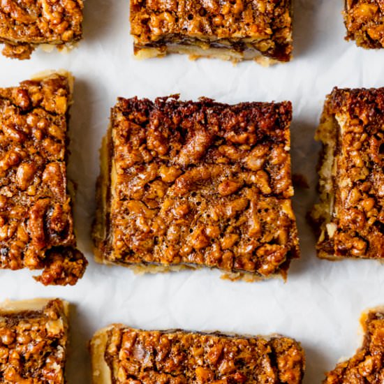 Pecan Pie Bars - Recipe photo by ScienceandCrumbs