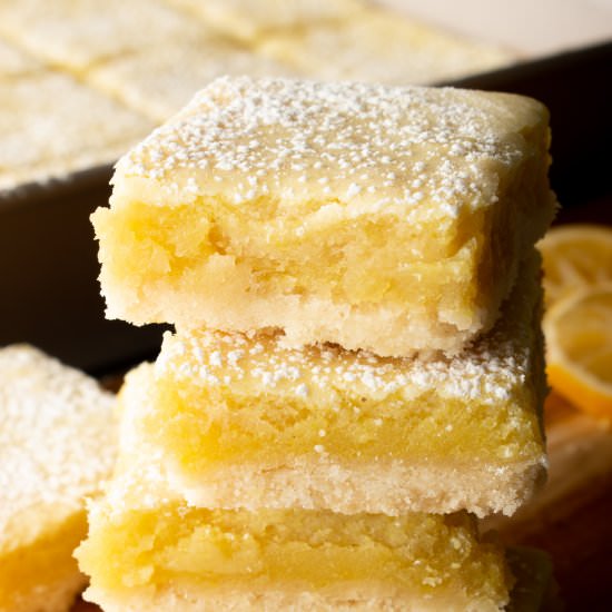 Vegan Lemon Squares - Recipe photo by TheHomeBakedVegan
