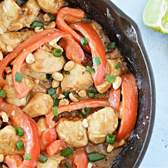 KETO PEANUT CHICKEN - Recipe photo by Stylish Cravings