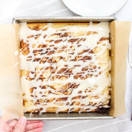 Cinnamon Roll Cake - Recipe photo by DoughEyedBlog