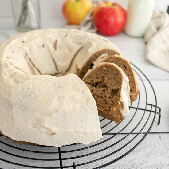 Apple Bundt Cake Brown Butter Icing - Recipe photo by fitandfull
