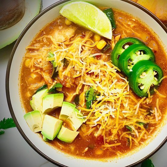 Healthy Enchilada Soup - Recipe photo by allergicfoodie