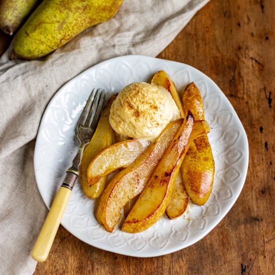 Maple Fried Pears - Recipe photo by veggie desserts