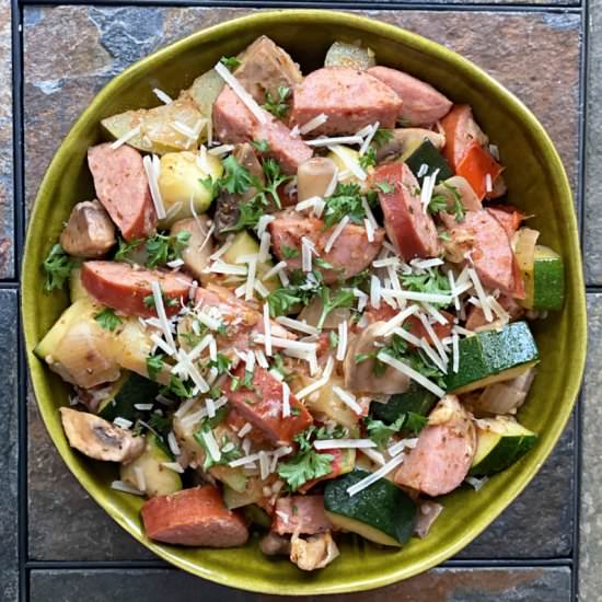 Smoked Sausage & Veggies Skillet - Recipe photo by mashupmom