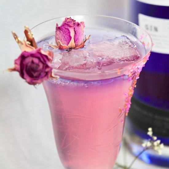Antique Rose Empress Gin Cocktail - Recipe photo by Red Wine Dragons