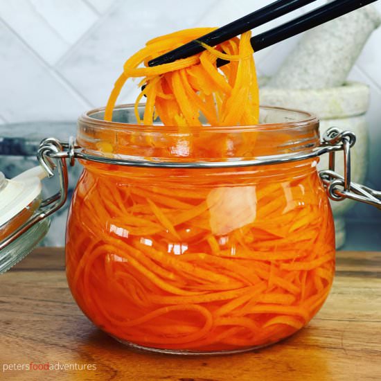 Quick Pickled Carrots - Recipe photo by PetersFoodAdventures