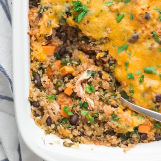 Chicken Quinoa Spinach Casserole - Recipe photo by mjandhungryman