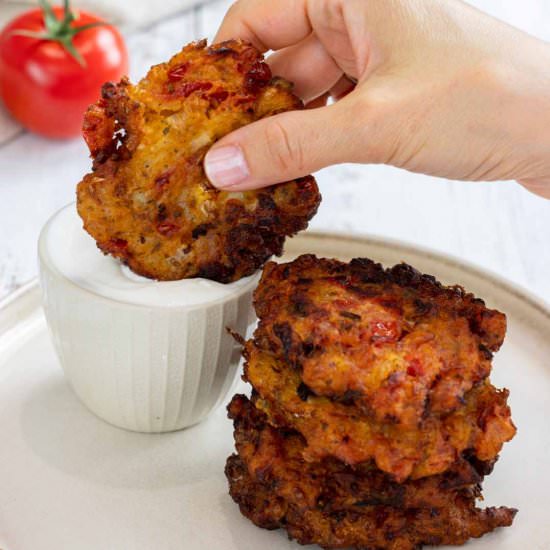 Greek Tomato and Feta Fritters - Recipe photo by fooodlove