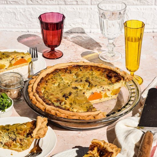 Squash Stilton Quiche - Recipe photo by Annikaeats