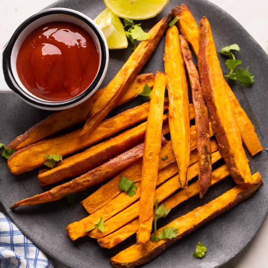 Crispy Air Fryer Sweet Potatoes - Recipe photo by myfoodstory