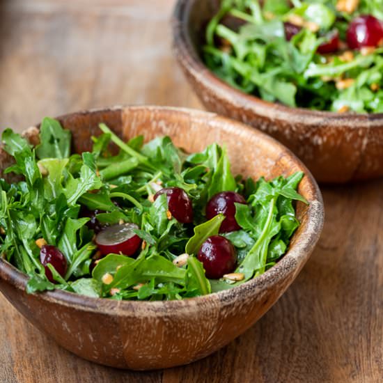 Arugula Salad with Grapes - Recipe photo by sidewalkshoes