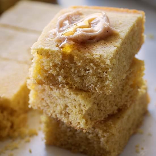 Sweet Cornbread with Honey Butter - Recipe photo by URBANBAKES