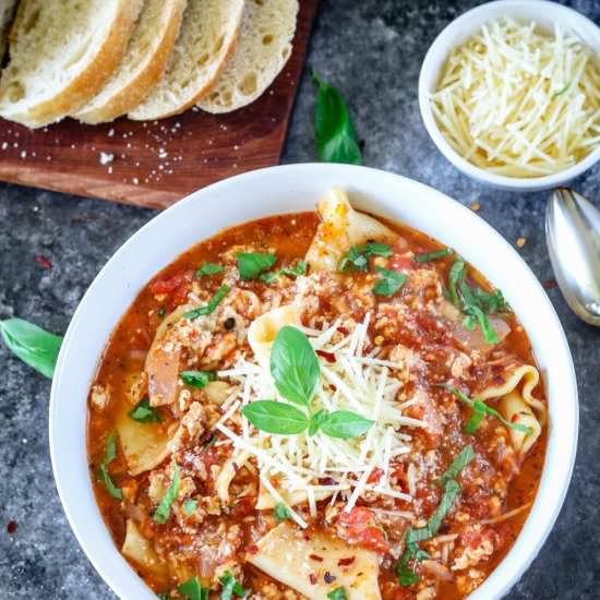 Instant Pot Chicken Lasagna Soup - Recipe photo by ruchiskitchen