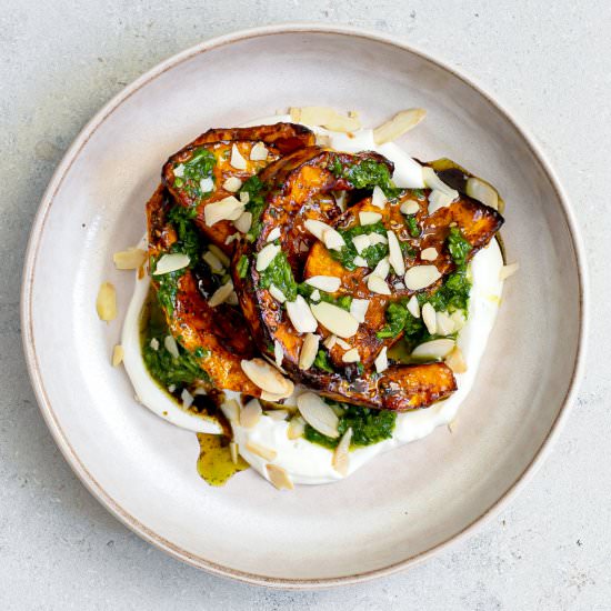 piced Pumpkin with Coriander Sauce - Recipe photo by Flaevor