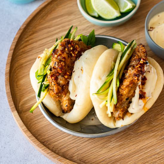Baked Buttermilk Chicken Bao - Recipe photo by heinstirred