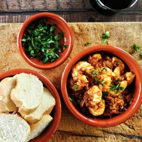 Gambas al Ajillo - Recipe photo by The Spanish Radish
