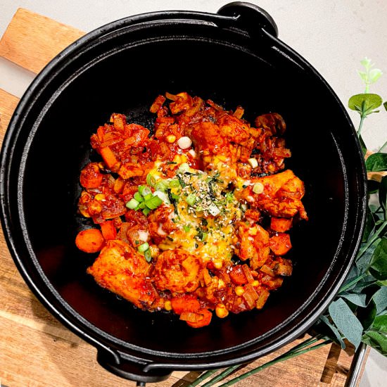 Dak Galbi - Recipe photo by fitsianfoodlife
