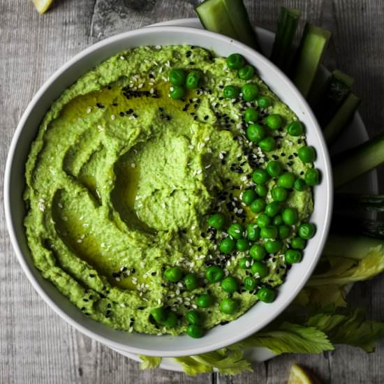 Green Pea Hummus - Recipe photo by Searchingforspice
