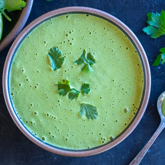 Green Tahini Sauce - Recipe photo by She Likes Food