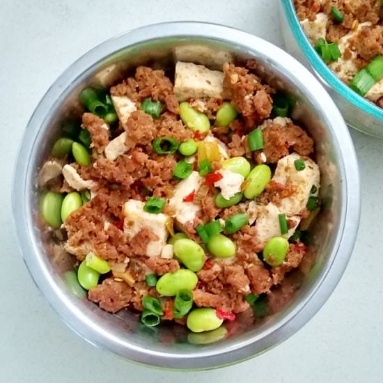 Meatless Vegetarian Mapo Tofu - Recipe photo by escapetofood