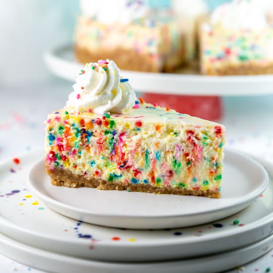 Funfetti Cheesecake - Recipe photo by bunsenburnerbakery
