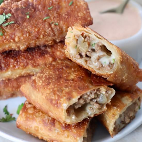 Cheeseburger Egg Rolls - Recipe photo by Bowls Are The New Plates