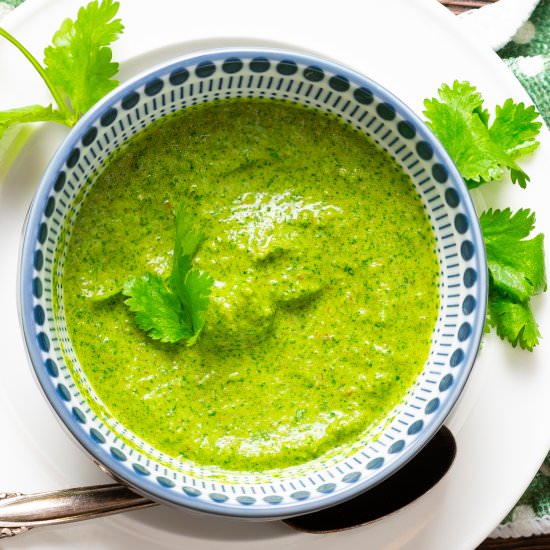 Garlic Cilantro Sauce - Recipe photo by bibleoftaste