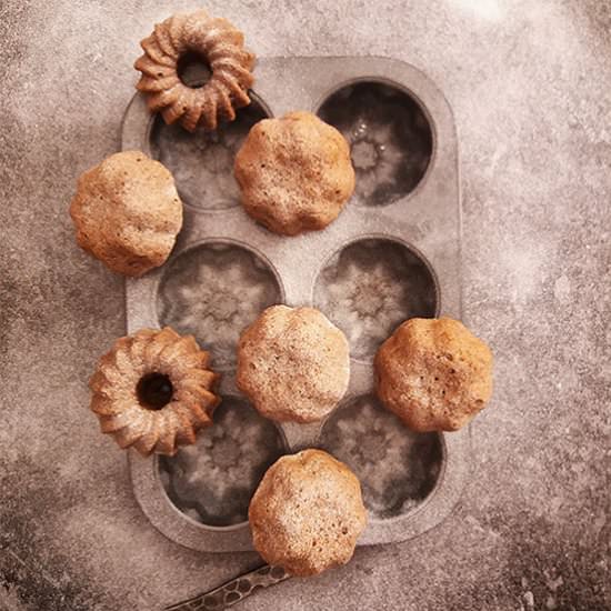 Mini Bundt Cakes with Chayote - Recipe photo by 2pots2cook